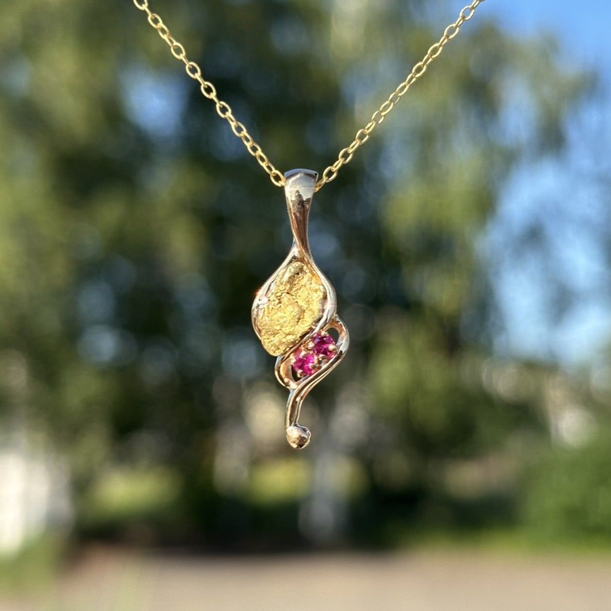 14k Crimson Drift - Rubies