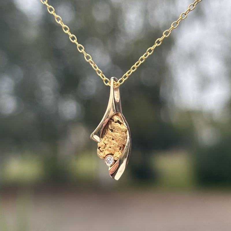 14K Golden Spark Pendant