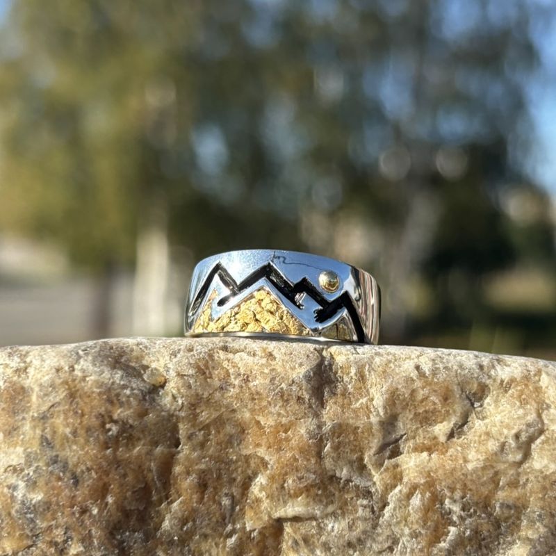 Sterling Silver Mountain Sunrise - 10mm