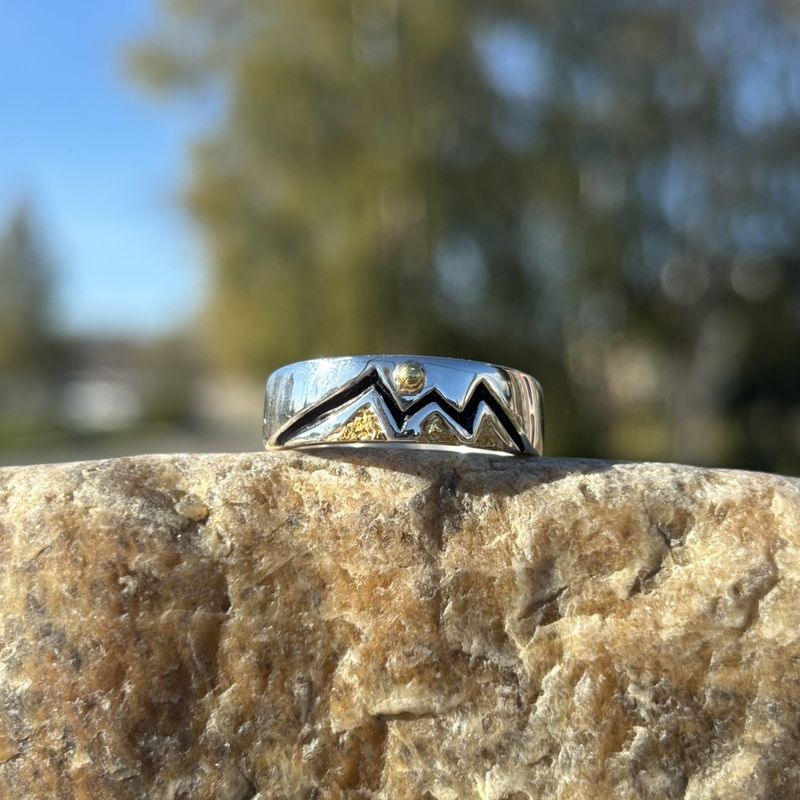 Sterling Silver Mountain Sunrise - 7mm