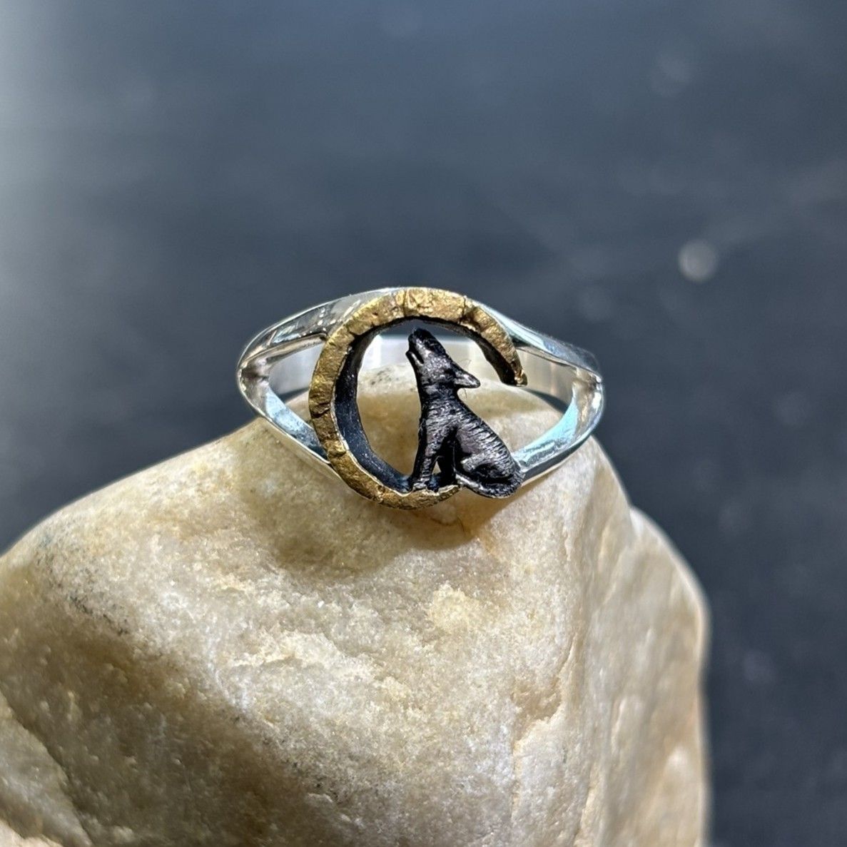 Sterling Silver Midnight Howl Ring