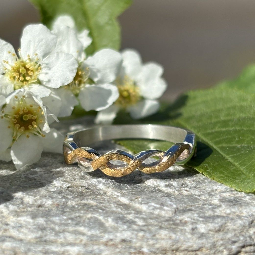 Sterling Silver Crosscurrent Ring