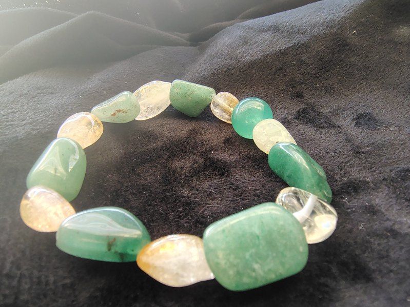 Green Aventurine and Citrine Bracelet