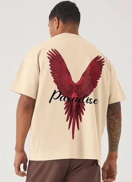 Men&#39;s Paradise Oversized Printed T-Shirt