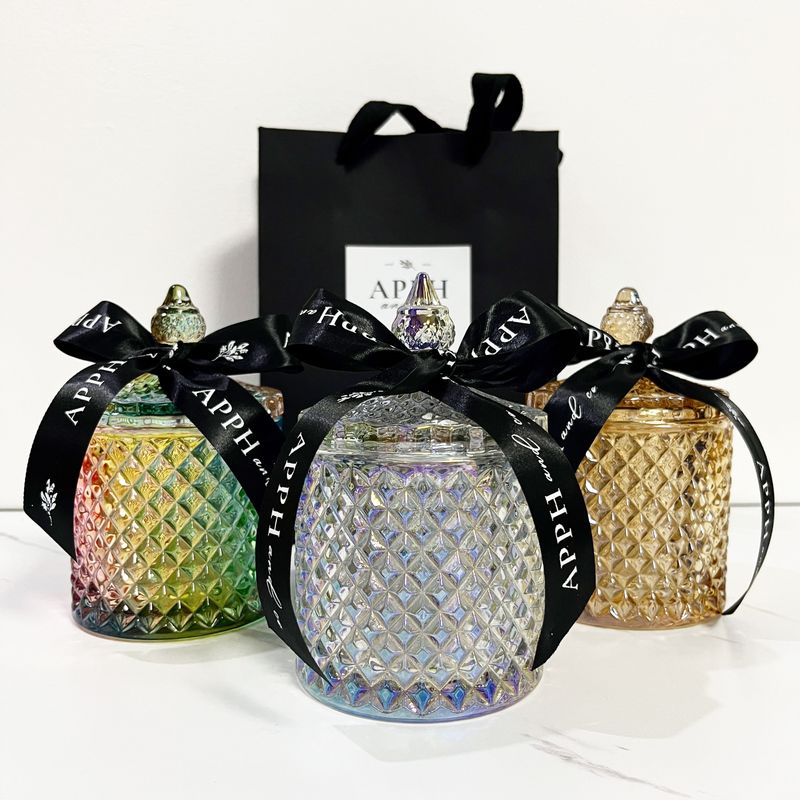 400ml Iridescent Glass Jar - Scented Candle