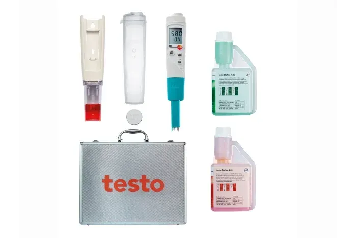 testo 206-pH1 Starter-Set - pH-/Temperatur-Messgerät für Flüssigkeiten   0563 2065
