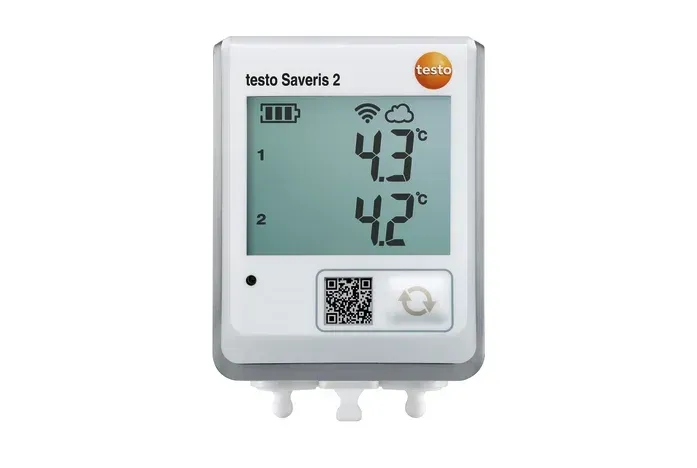 testo Saveris 2-T2 - Funk-Datenlogger mit Display und 2 Anschlüssen für NTC-Temperaturfühler   0572 2032