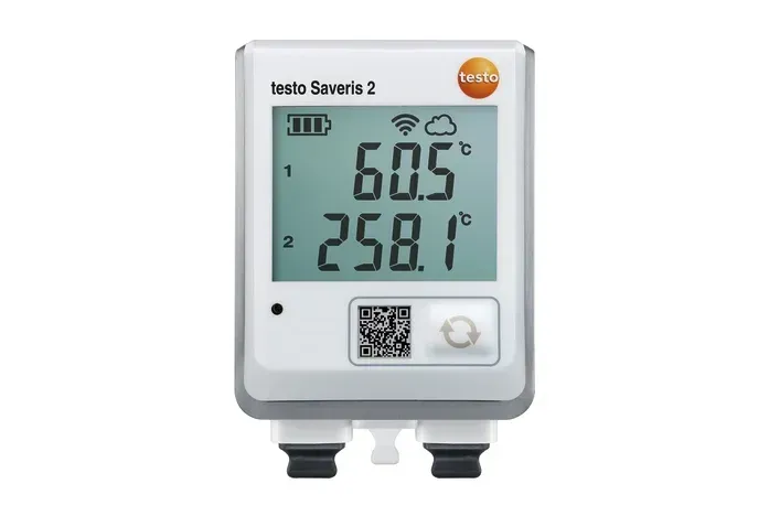 testo Saveris 2-T3 - Funk-Datenlogger mit Display und 2 Anschlüssen für TE-Temperaturfühler   0572 2033
