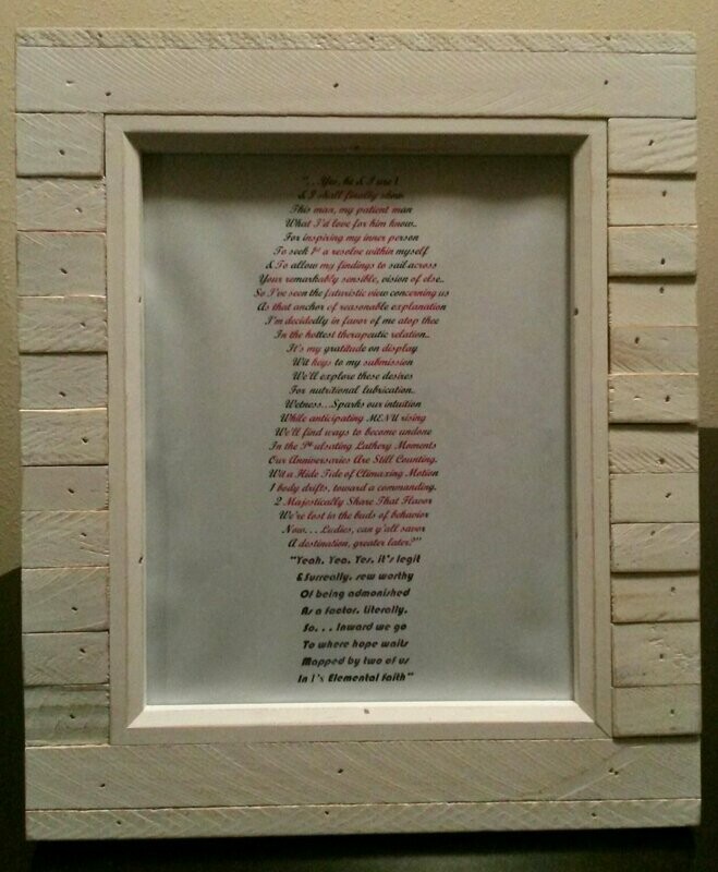 8(x)10 Standard Frame With Poem (Original)