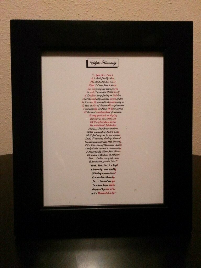 8(x)10 Elegant Frame With Poem (Original)