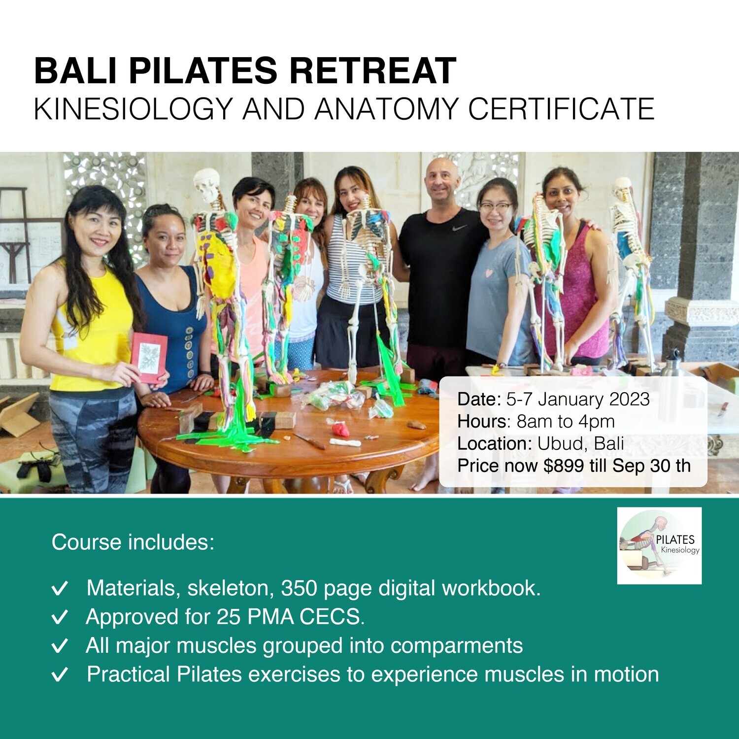 Bali Pilates Kinesiology & Anatomy Certificate Course 2023