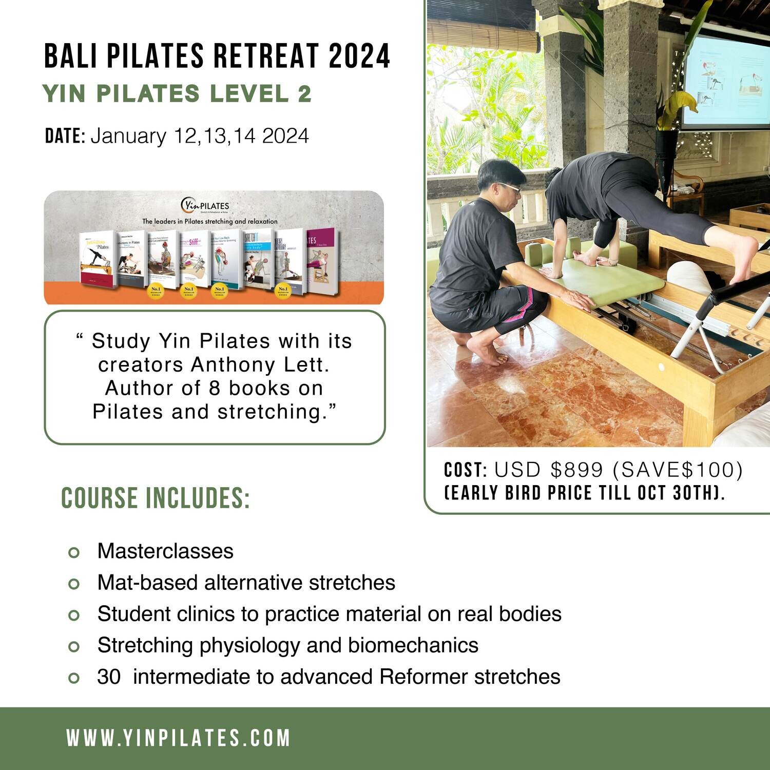Bali Yin Pilates Level Two Retreat Jan 2024