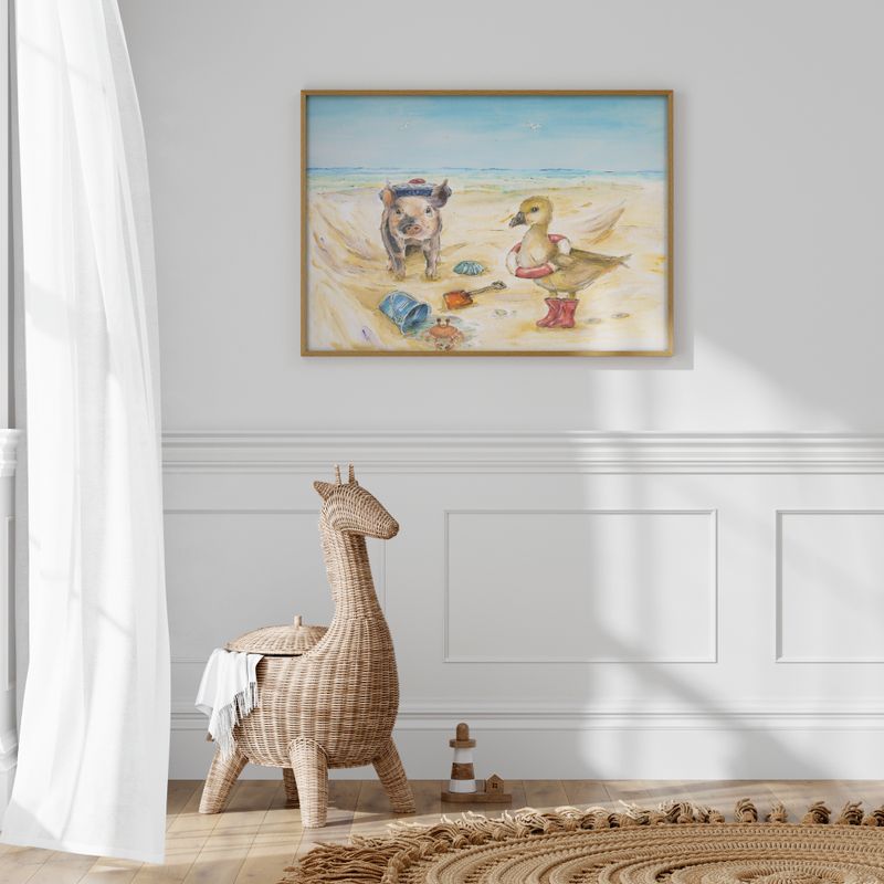 Poster für Kinder I Kinderzimmer Deko I Motiv Ferkel & Ente