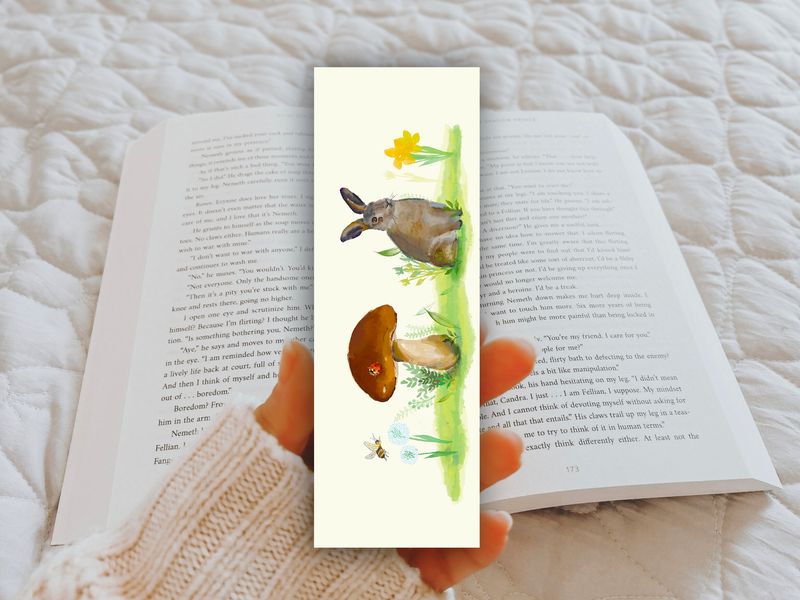 Lesezeichen für Kinder | Geschenk Schulanfang | Motiv "Hase"