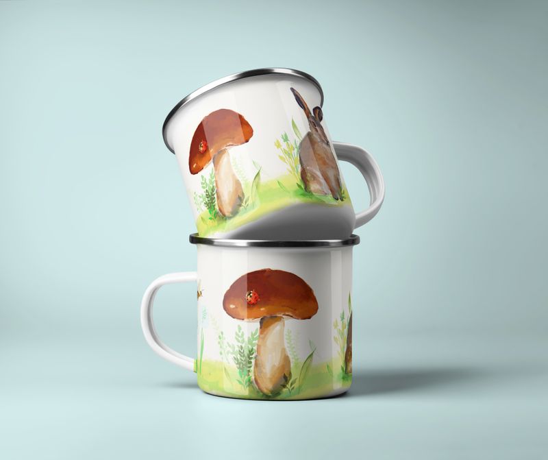 Kinder Tasse Emaille | Motiv Hase | Kindergeschirr | Ostergeschenk