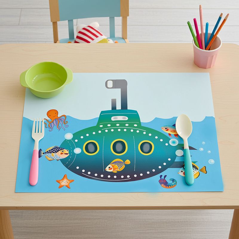 Kinder Tischset | Platzset | Platzdeckchen | Motiv U-Boot