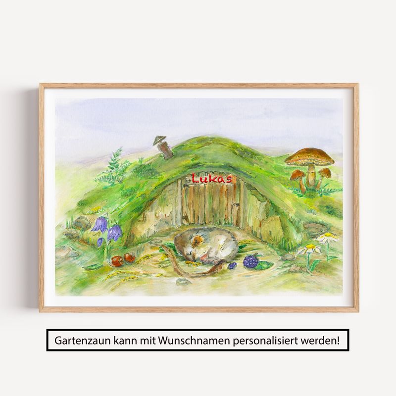 Personalisiertes Poster für Kinder  *Brombeermaus*