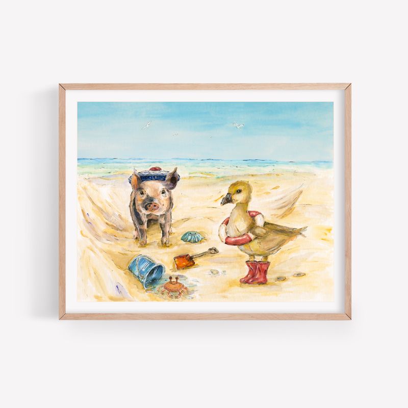 Poster für Kinder Ferkel & Ente