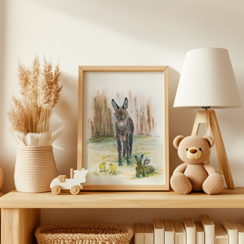 Esel Poster für Kinder *Kleine Farm*
