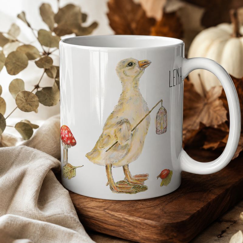 IGEL Kinder Tasse HANDGEMALT | Personalisiert | Kindergeschirr Keramik