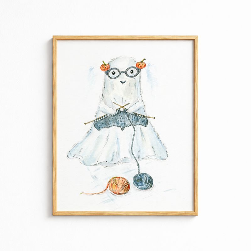 Gespenst Poster für Kinder HANDGEMALT | Wanddekoration Kinderzimmer | Halloween