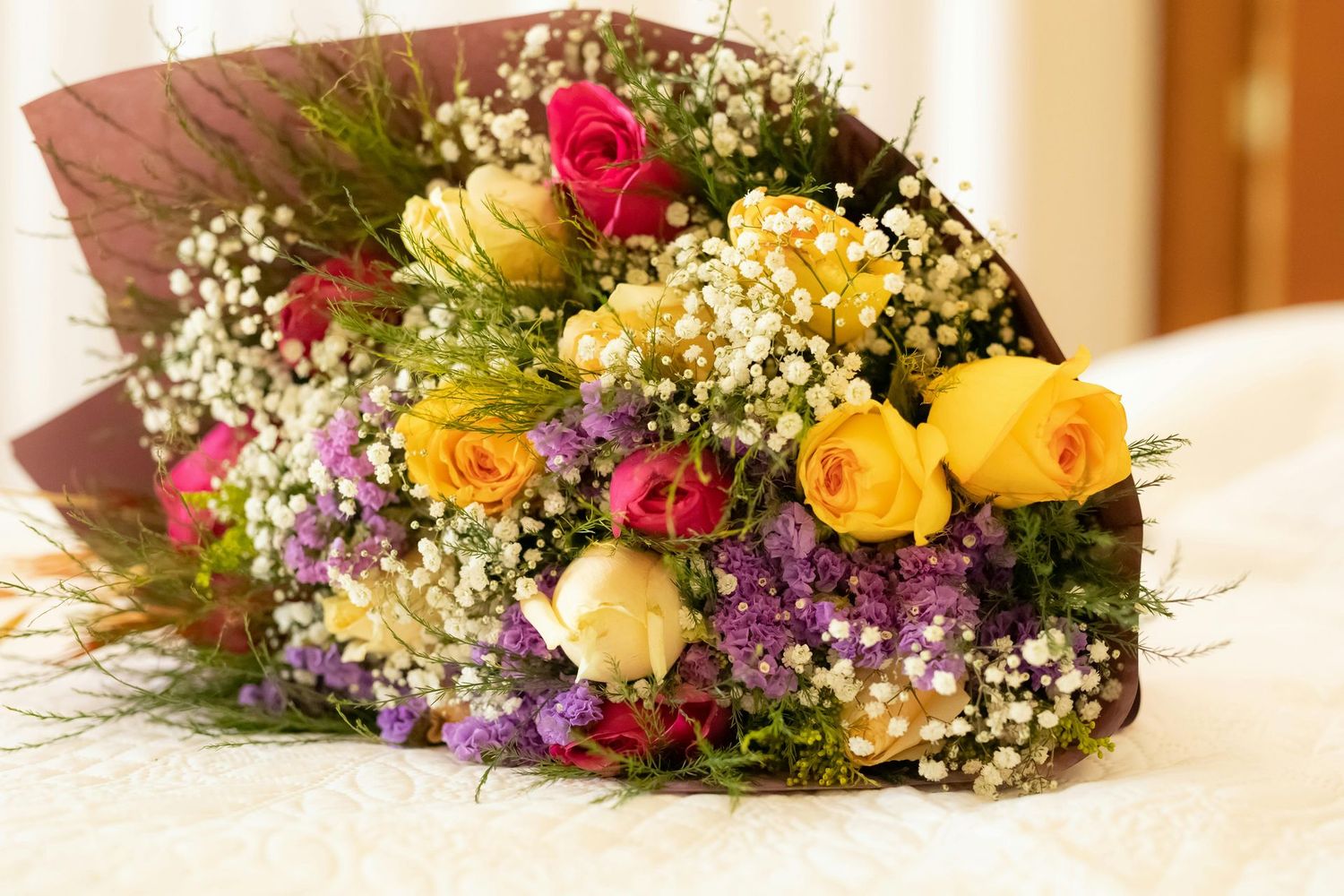 Roses and Baby's Bouquet Roses and Baby's Bouquet