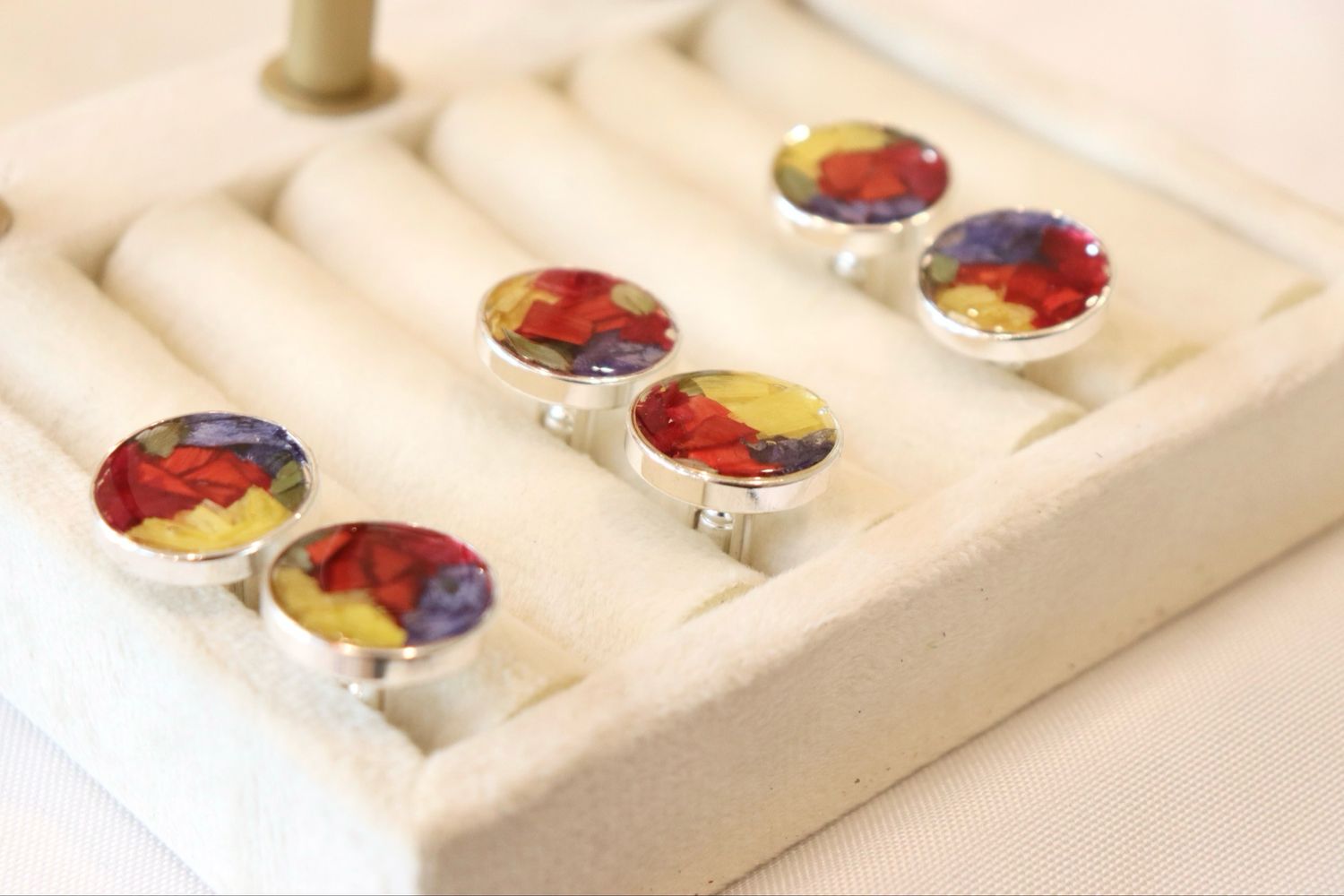 Pressed Floral Cufflinks (2)