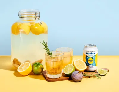 Zester fermented lemonade