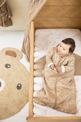 Meyco Baby Branches baby slaapzak 4 seizoenen - sand - 3.0 TOG