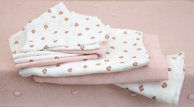 Meyco Baby hydrofiel Mini Panther startersset - Soft Pink