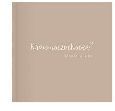 Kraambezoek boek met linnen cover