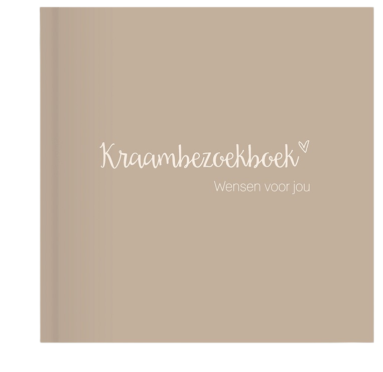 Kraambezoek boek met linnen cover