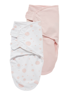 Meyco Baby Dots/Uni swaddlemeyco inbakerdoek 0-3 maanden - 2-pack. 1 TOG