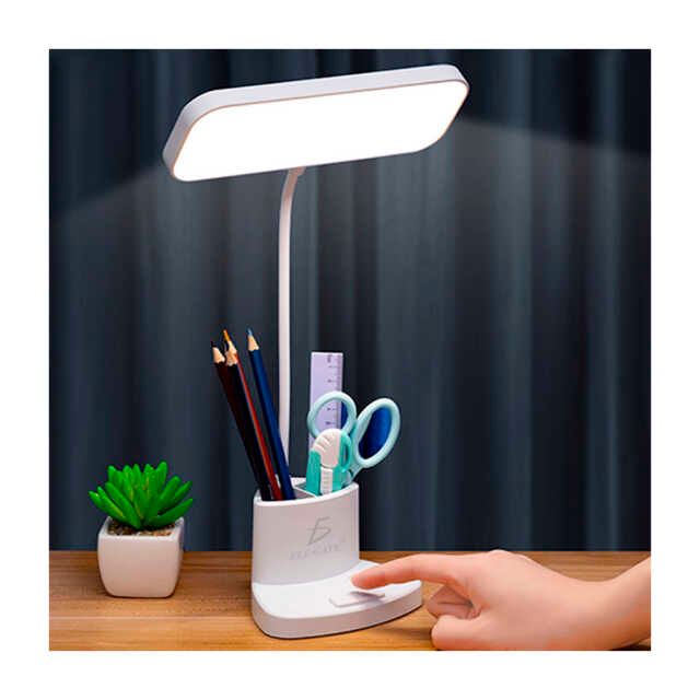 Lámpara de escritorio usb con brazo ajustable y puerto de carga