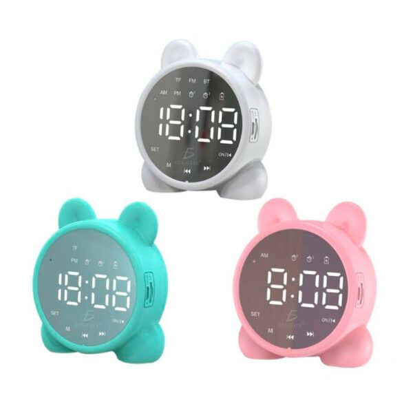 Reloj despertador bocina bluetooth ele-gate con luz y función espejo