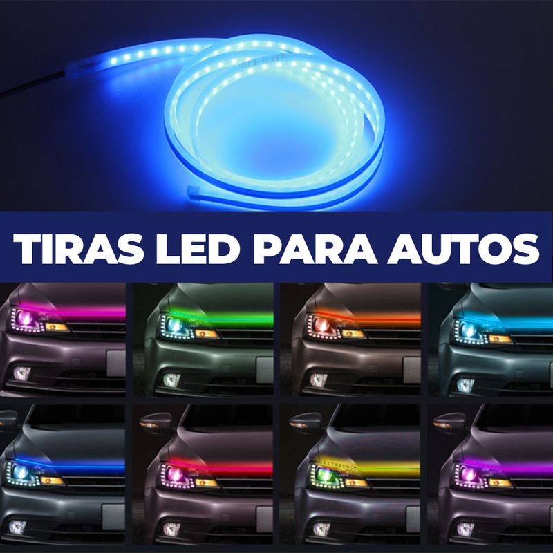 Tira de luces led para automóvil con control remoto, para iluminación exterior, 1.8m
