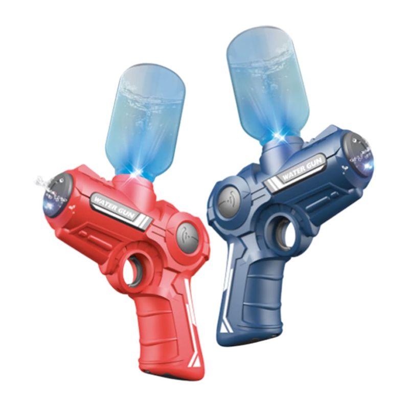 Pistola de agua infantil + recipiente de plástico, variedad de colores / electric water gun 15cm