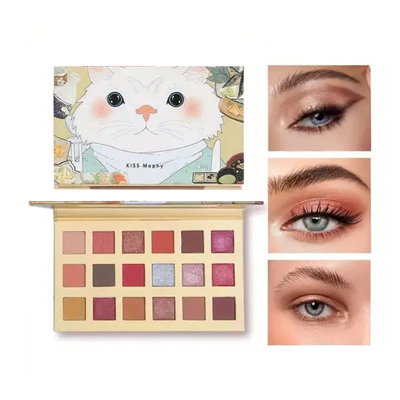 Paleta de sombras con 18 colores para los ojos, 24.8g / kiss mophy km2035