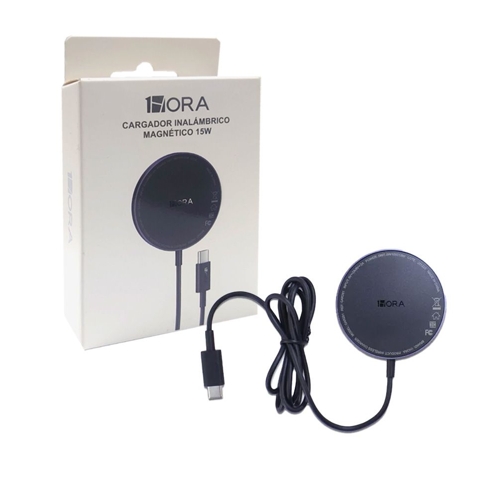 Cargador 1 hora inalambrico de 15w y entrada type-c / gar281
