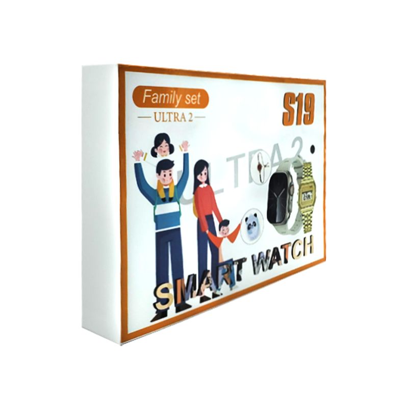 Set familiar con smartwatch reloj inteligente, 3 extensibles intercambiables, cargador magnético + 2 relojes de pulseras, parlante en forma de panda y paquete de tarjetas educativas, variedad de color