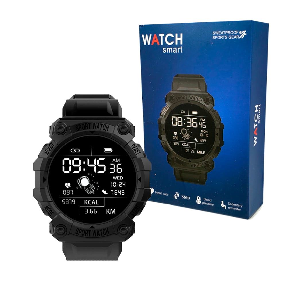 Reloj de pulsera inteligente smart watch deportivo redondo multifuncional