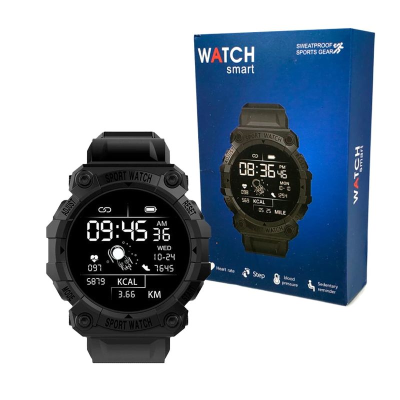 Reloj de pulsera inteligente smart watch deportivo redondo multifuncional