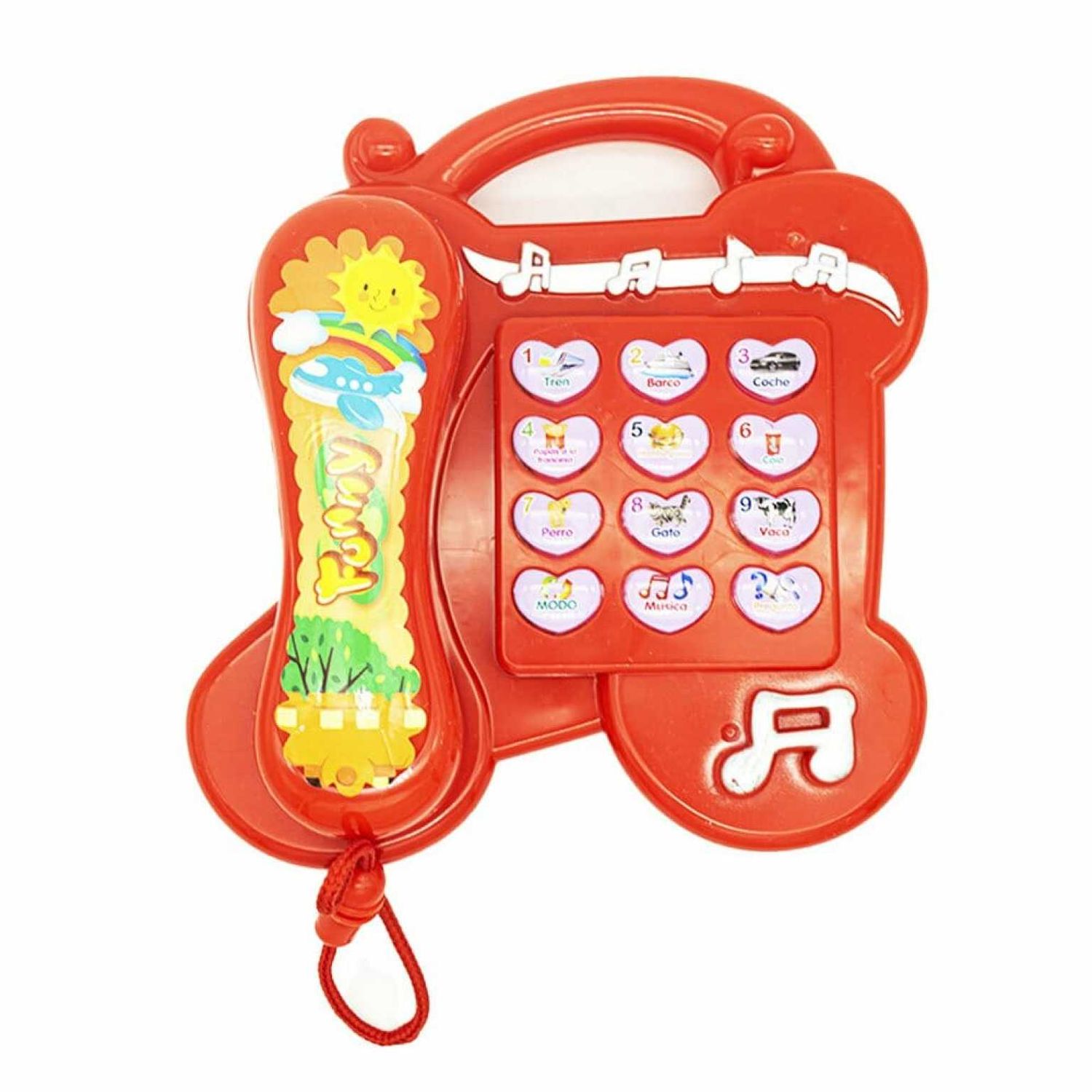 Teléfono interactivo de juguete con luz y sonido