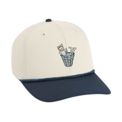 LWS Range Basket Wingman 2-Tone Hat, Color: Putty/Navy Rope