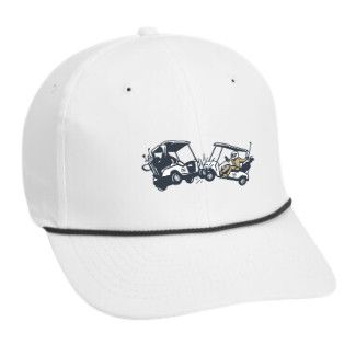 LWS Demolition Derby Wingman Hat, Color: White/Black Rope