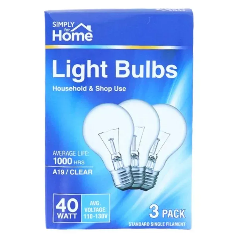 Simply Light Bulb 40/3pk  Clear-40W #27373