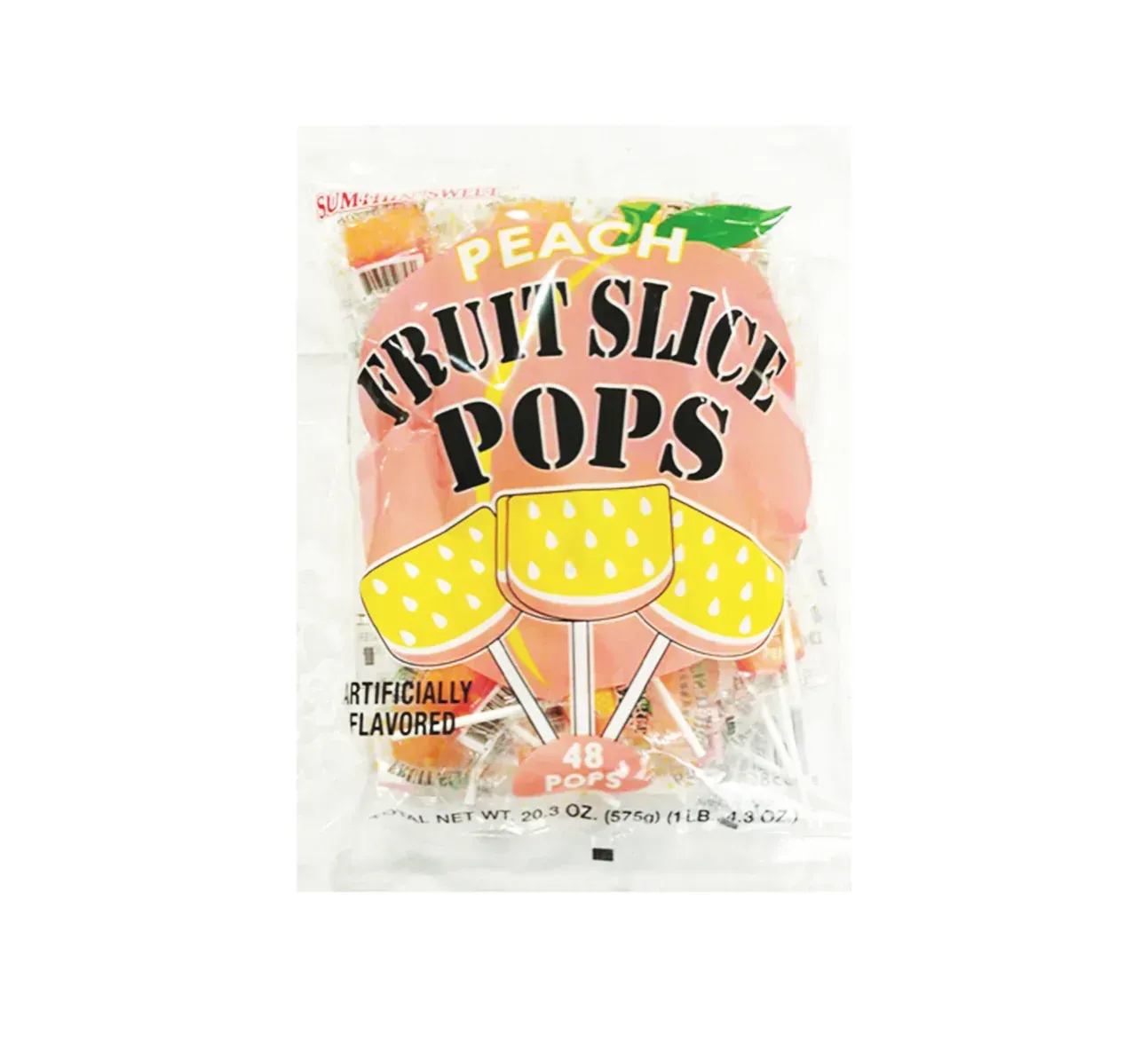Fruit Slice Pop  Peach 48ct