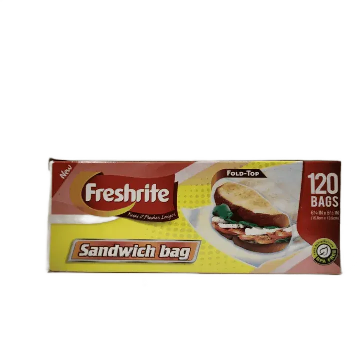 Fresh Rite Sandwich Bag  24/120ct  Fold Top
