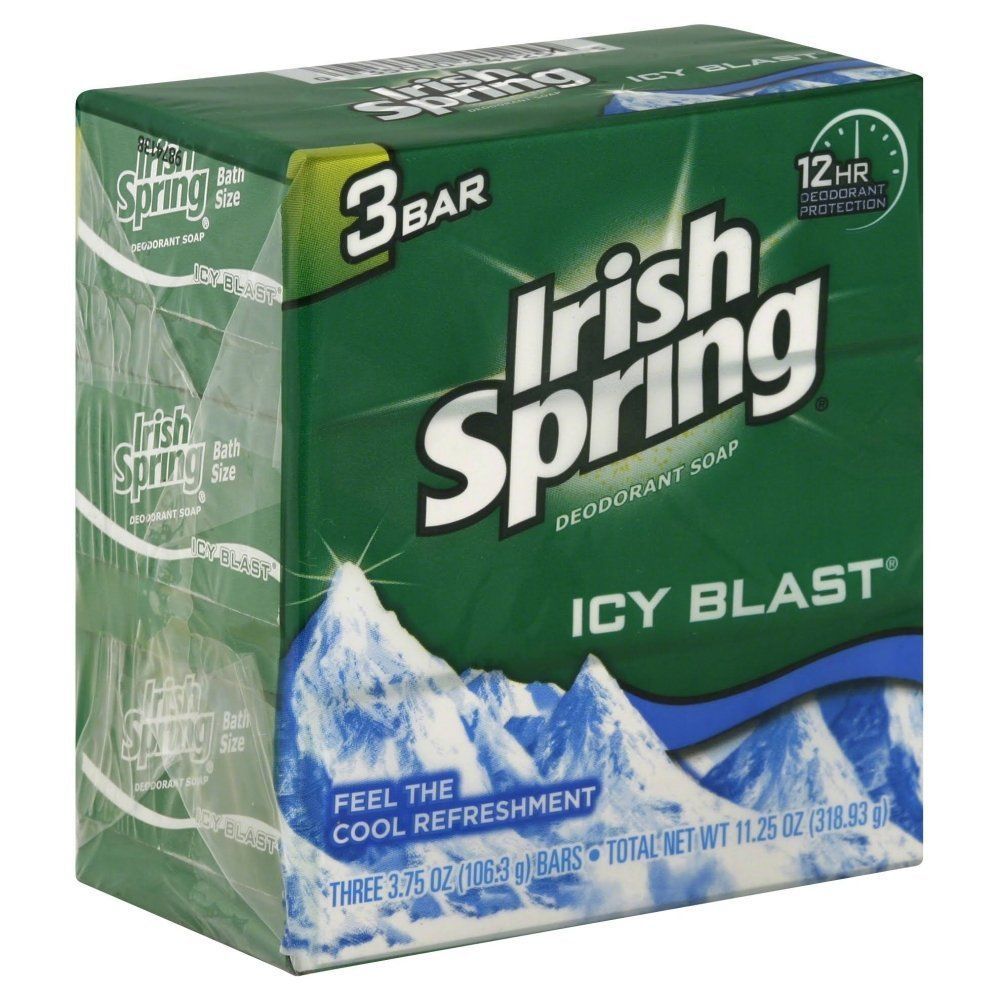 Irish Spring Bar Soap 18/3pk  Icy Blast