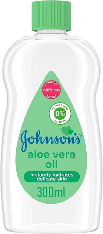 J & J Baby Oil 12X300ml    Aloe Vera #406